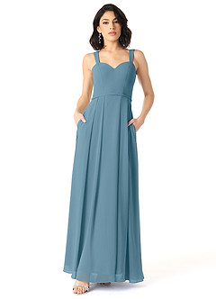 Azazie Simoan Final Sale Burgundy A-Line Sweetheart Neckline Chiffon Dress image2