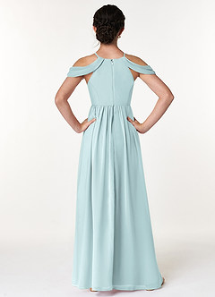 Azazie Seneca Junior Mist A-Line Off the Shoulder Chiffon Dress image2