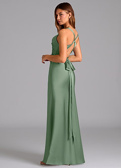 Azazie Hati Brudtärnklänningar Klä av Sjöjungfru i Stretch Satin Matcha image6