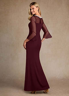 Azazie Bellevie Suknie dla Matki Panny Młodej Osłona Zroszony Rozciągliwy Krep Długość podłogi Sukienka image3