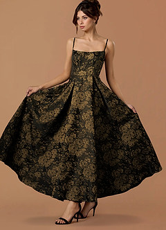 Lorraine Gold Black Maxi Dress image3