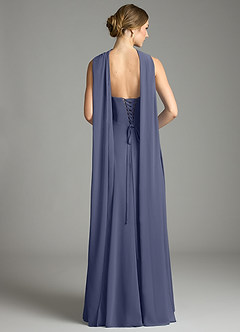 Azazie Ayla Abiti da Damigella Abito A-Line in Chiffon Scollo a Cuore Stormy image11