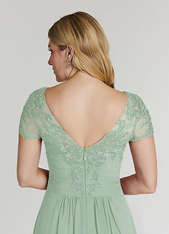 Azazie Thais Kleider für die Brautmutter A-Linie Spitze Chiffon Kleid Agave image6