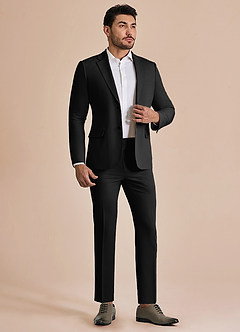 front William Black Comfort Blend Suit