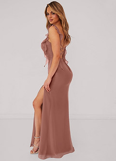 Barbie ♥ Azazie 신부 들러리 드레스 인어 쉬폰 플로어 길이 드레스 image5