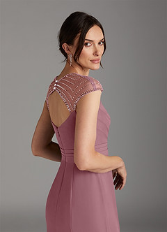 Azazie Blanchett Final Sale Vintage Mauve Mermaid Sequins Chiffon Dress image6