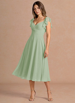 Midi jurk Leilani Licht Groen image3