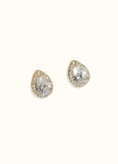 front Teardrop Stud Earrings