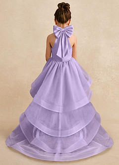 Azazie Bev Blumenmädchenkleider A-Linie Cabrio Tüll Kleid Flieder image1