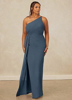 Christian Siriano Bridal for Azazie 1003 Bridesmaid Dresses Neptune Sheath One Shoulder Chiffon Dress image10