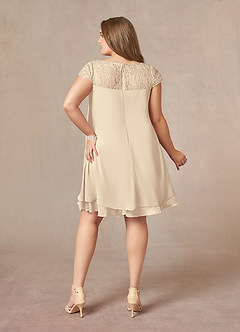 Azazie Tess Mother of the Bride Dresses Champagne Empire Sequins Chiffon Dress image2