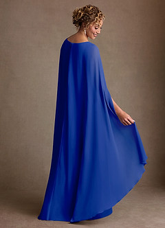 Azazie Boudica 신부의 어머니 드레스 A라인 주름진 쉬폰 플로어 길이 드레스 image4