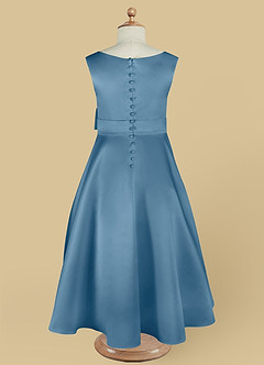 Azazie Lindy Final Sale Agave A-Line Pleated Matte Satin Dress image14