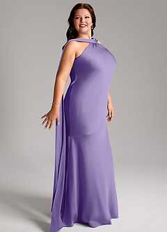 Azazie Kinsley Brautjungfernkleider Meerjungfrau-Linie Seitliche Cut-Outs Stretch-Satin Kleid Tahiti image12