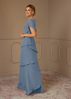 Azazie OHara Mother of the Bride Dresses Twilight A-Line V-Neck Chiffon Dress image5