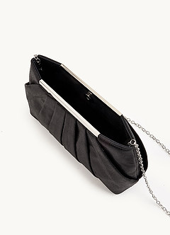 front Metallic Pleated Clutch