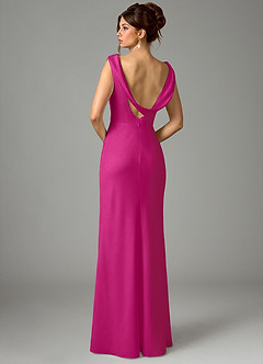 Azazie Kieryn Brautjungfernkleider Meerjungfrau-Linie Plissee Stretch-Satin Kleid Fuchsia image6
