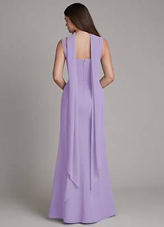 Azazie Katya Bridesmaid Dresses Lilac Mermaid Square Neckline Chiffon Convertible Dress image5