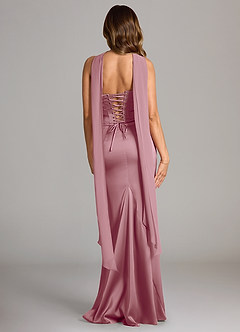 Azazie Sorrel Bridesmaid Dresses Vintage Mauve Mermaid Strapless Stretch Satin Convertible Dress image2