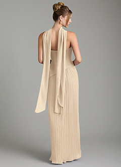 Azazie Tierney Bridesmaid Dresses Champagne A-Line Strapless Chiffon Convertible Dress image10