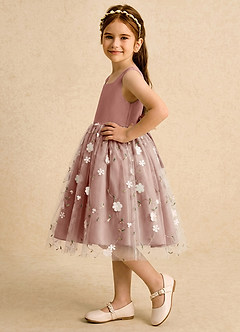 Azazie Bean Flower Girl Dresses Cedar Rose Ball-Gown Bow Tulle Dress image5