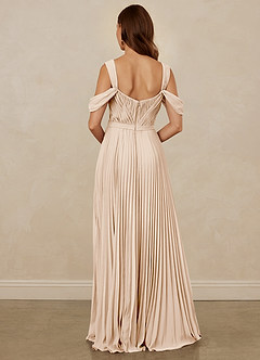 Christian Siriano Bridal for Azazie 1013 Bridesmaid Dresses White Alabaster A-Line Off the Shoulder Chiffon Dress image3