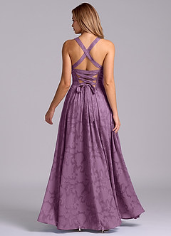Azazie Francis Bridesmaid Dresses Wisteria A-Line Corset Floral Burnout Dress image6