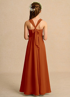 Azazie Tater Junior Formal vestidos de niña de las flores Vestido de Pimenton de Gasa de Corte En A con Plisado image2