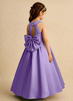 Azazie Daisies Flower Girl Dresses Tahiti Ball-Gown Bow Matte Satin Dress image1