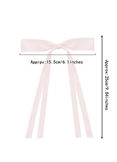 front Satin Bow Hair Clips