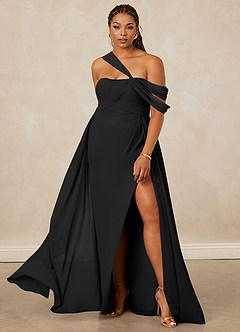Christian Siriano Bridal for Azazie 1014 Bridesmaid Dresses Draped One-Shoulder Chiffon A-line Dress image9