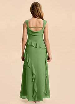 Azazie Sloane Junior Basil A-Line Sweetheart Neckline Chiffon Dress image2