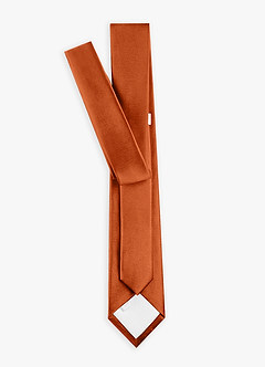 front Metallic Satin Wide Tie