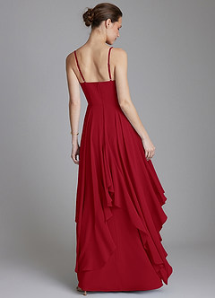 Azazie Zaina Bridesmaid Dresses Scarlet A-Line Chiffon Dress image2