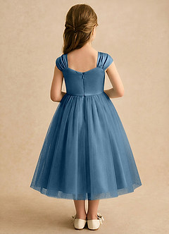 Azazie Yosemite Robe Demoiselle D'honneur Fillette Robe Princesse en Tulle Encolure en Forme de Cœur Bermude image2