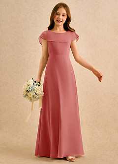 Azazie Kittie Girls Formal Flower Girl Klänningar Klänning A-Line i Chiffong image6