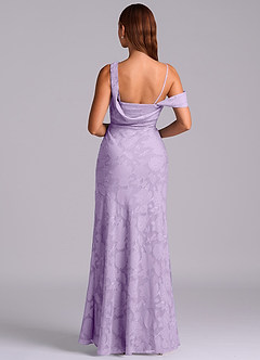 Azazie Madelyn Final Sale Lilac Mermaid One Shoulder Floral Burnout Convertible Dress image7