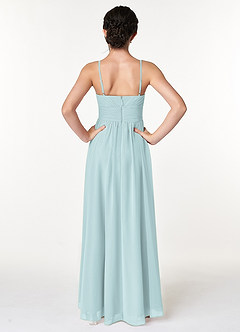 Azazie Catalina Junior Mist A-Line Ruched Chiffon Dress image2