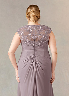 Azazie Birdie Mother of the Bride Dresses Dusk A-Line Queen Anne Sequins Chiffon Dress image12