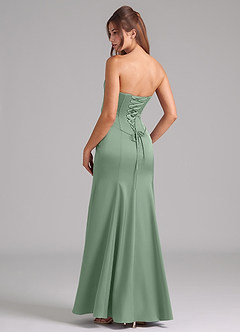 Azazie Ximena Bridesmaid Dresses Matcha Mermaid Corset Stretch Satin Convertible Dress image2