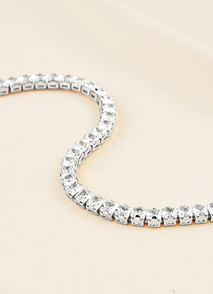 front Pulsera de tenis gruesa de cristal
