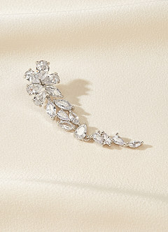 front Crystal Foliage Drop Earrings