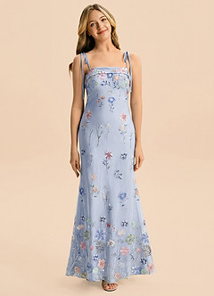 front Azazie Lia Junior Formal Dress