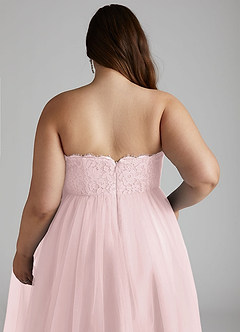 Azazie Roni Bridesmaid Dresses Blushing Pink A-Line Sweetheart Neckline Tulle Convertible Dress image12