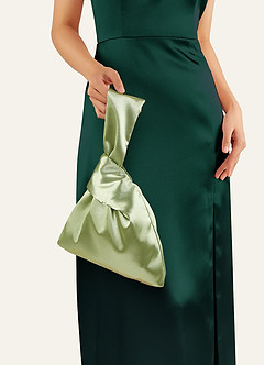 front Pochette à dragonne en satin noué