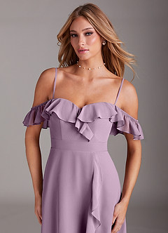 Azazie Lyra Bridesmaid Dresses Wisteria A-Line Chiffon Convertible Dress image2