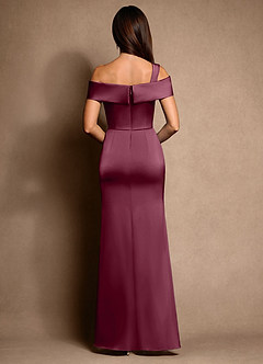 Azazie Altonia Moeder van de bruid jurken Zeemeermin Jurk van Stretch Satijn Off the Shoulder Moerbei image3