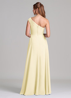 Azazie Melanie Brudtärnklänningar Klä av A-Linje i Chiffong Av axeln Citronsorbet image6