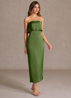 Fina Olive Green Midi Dress image3