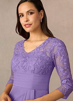 Azazie Poe vestidos de madre de la novia Vestido de Tahití de Encaje de Recto image3